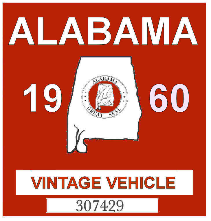 1960 Alabama Classic Windshield Sticker